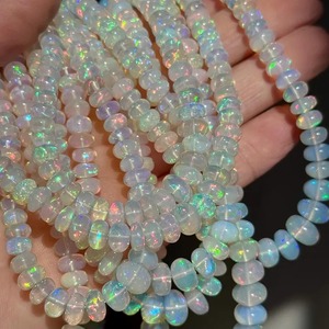 Natural Ethiopian Welo Fire Opal Rondelle <b>Stone</b> 3.5-5.8mm Loose 16" Strand Multi Color Third Party Certified Orange Jewelry - Product Image 5