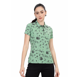 เสื้อโปโลพิมพ์ลายผู้หญิงคุณภาพพรีเมียม ไซส์พลัส ทรงสวยทันสมัย แขนสั้น ทรงเข้ารูป สวมใส่สบาย - Product Image 1