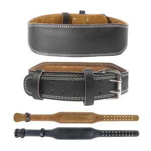 Ceinture de musculation en cuir robuste 2026 avec sangles de maintien et boucle pour entraînement en salle de sport - Product Image 1