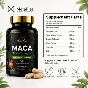 Cápsulas Naturales de Maca y Ashwagandha con <span class=keywords><strong>Vitamina</strong></span> <span class=keywords><strong>D</strong></span> para Energía y Resistencia Masculina, Suplemento Dietético Certificado GMP, Origen Shaanxi - Product Image 3