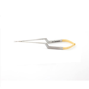 Instruments chirurgicaux cardiaques de qualité supérieure en acier inoxydable, micro-ciseaux Yasargil à baïonnette, 195 mm, droits et courbés - Product Image 2
