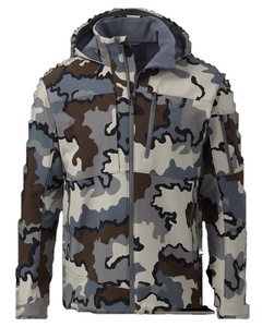 Veste de chasse à capuche pour homme, légère, respirante, coupe-vent, camouflage, manches longues, softshell - Product Image 2