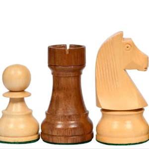 Échecs de tournoi professionnels Staunton, pièces de 3,75 pouces, design chevalier allemand, au meilleur prix - Product Image 1
