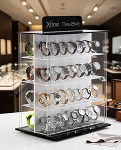 Elegant Transparent Acrylic Watch Jewelry Display Case for Design Easy Assembly Freestanding for Customized Organizer - Product Image 4