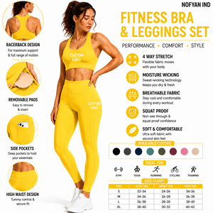 OEM Custom Fitness Bra <b>Leggings</b> Set Manufacturer Private Label Women's Yoga Wear <b>Gym</b> Activewear Set Wholesale Supplier Low MOQ - Product Image 1