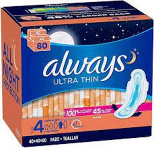 Protège-soutiens-gorge de nuit et de jour discrets Always Ultra, 24 pièces, 100 % coton naturel, ultra fins et respirants – Meilleures ventes - Product Image 1