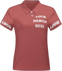 Chemises personnalisées écologiques respirantes 100% coton/polyester pour femmes, logo personnalisé, manches courtes pour le sport - Product Image 3