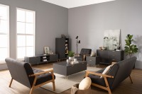 Consola de TV de Madera Negra Delgada y Duradera de 1.8M con Diseño Moderno y Minimalista, para Montar en la Pared, Compatible con Televisores de 65+ Pulgadas, para Sala de Estar, Dormitorio y Comedor