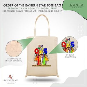OES Masonic Shriner 100% Cotton Fashion Shopping <b>Tote</b> <b>Bag</b> with Multiple Designs Digital Print Reusable - Product Image 5