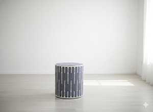 Tabouret console sur pied Belladec, motif marocain moderne, incrustation d'os, fait main, écologique, personnalisé, pour salon et cuisine - Product Image 4