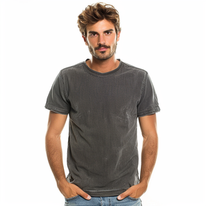 Custom Oversized <b>Tshirt</b> Heavyweight Heavy Acid Wash T-shirt for Men Wholesale - Product Image 6