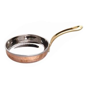 Copper Steel Fry Pan with Brass Handle for Serving Elegant Kitchenware for House Hotel Restaurant - Product Image 3