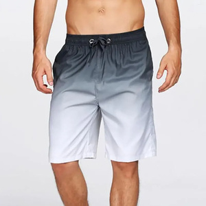 <b>Men</b> Gradient Color Eco-friendly 140g Woven Polyester Digital Printed Casual Swim <b>Trunks</b> Quick Dry Drawstring Beach Shorts Board - Product Image 2