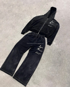 ชุดวอร์มกางเกงวอร์มทรงบ็อกซี่สำหรับผู้ชายทรงหลวมพิมพ์ลายแบบเลือกได้ตามต้องการ - Product Image 6