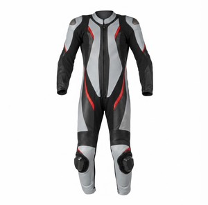 Combinaison de moto en cuir sur mesure de qualité supérieure MotoCP Racing 1 pièce, équipement de conduite avec bosse niveau 2 CE, fabriquée sur mesure - Product Image 1