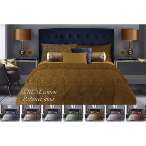 Serene 400 TC Hotel Bedding Set Quality Cotton King 108x108 Inch <b>Bed</b> <b>Sheet</b> Woven Plain for <b>Single</b> Double Twin Queen Hospitals - Product Image 1