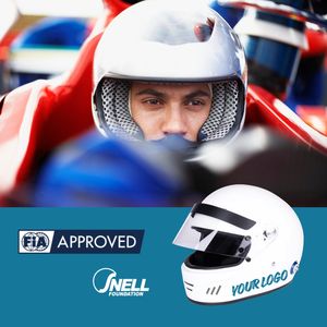 Casco Integral de Automovilismo HE02 de TBRACING, Ligero, Compuesto, Servicio de Marca Personalizada OEM ODM, Color Personalizado OEM ODM, Nuevo, FIA/Snell - Product Image 1