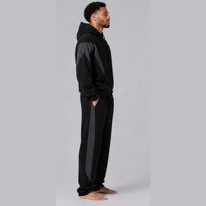 Ensembles de survêtements d'hiver à capuche pour hommes, sweats décontractés, pantalons slim, manches longues, jogging personnalisable, 100 % coton - Product Image 3