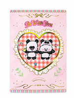 Cartes de collection décoratives avec motifs d'animaux mignons floqués et brodés, pour collection et cadeau, ensemble de cartes roses