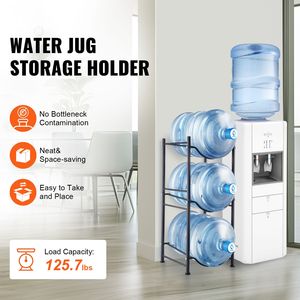 Portabottiglie d'acqua a 3 livelli per carichi pesanti, porta borracce da 5 galloni a fila singola, porta 3 bottiglie, soluzione di stoccaggio per cucina - Product Image 1