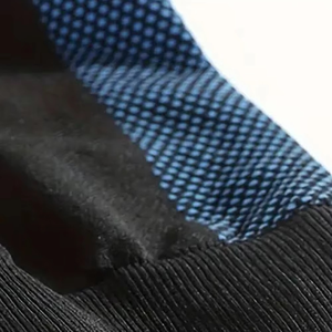 Ensemble de compression noir et bleu pour hommes, haut à manches longues et pantalon à col ras du cou, séchage rapide, respirant, en spandex et polyester, kit toutes saisons - Product Image 5
