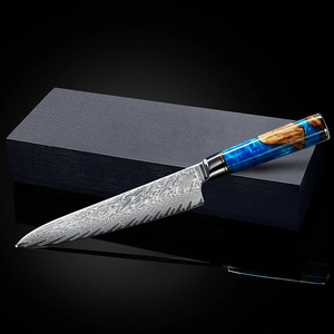 Couteau de Chef de Cuisine Haut de Gamme en Acier Damas Fait Main, Manche en Bois Pakka, Compatible Lave-Vaisselle, Écologique, Idéal pour la Cuisine et le Travail en Cuisine - Product Image 5