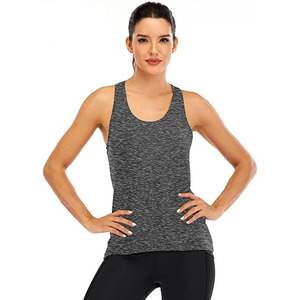 Camiseta sin mangas para gimnasio para mujer, chaleco deportivo elástico que absorbe la humedad, para correr, yoga y fitness - Product Image 5