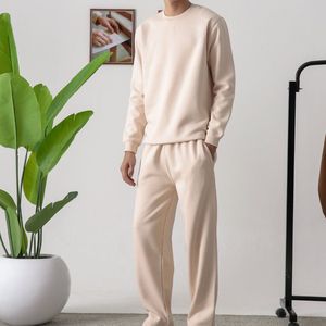 Conjunto deportivo informal de algodón 100% personalizado con logotipo, sudaderas y pantalones deportivos para hombre, fabricante OEM ODM con logotipo personalizado. - Product Image 4