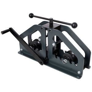 Curvatubi a rullo grigio con 6 matrici, macchina curvatubi per tubi quadrati e tondi, attrezzo per la curvatura di tubi - Product Image 3