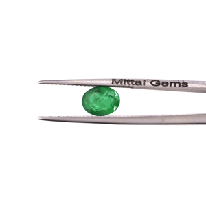 Émeraude ovale naturelle du Zambie 1,50 ct, pierre précieuse naturelle à facettes, prête à l'emploi pour la création de bijoux - Product Image 2