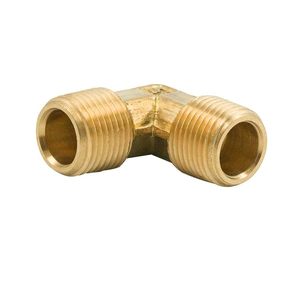 ข้อต่อท่อทองเหลือง 90 องศา ข้อต่อข้อศอกแบบฟอร์จ 1/4"x 1/4" NPT ข้อต่อท่อแบบตัวผู้ AOL019 - Product Image 2