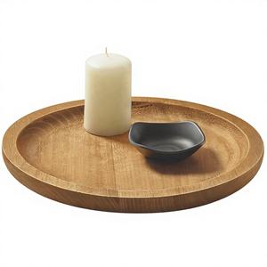 Bandeja de Servir Decorativa de Madera de Acacia Real, Ecológica, Hecha a Mano, para Uso Doméstico, Apta para Lavavajillas, Tipo Plato, con Logotipo Grabado - Product Image 6