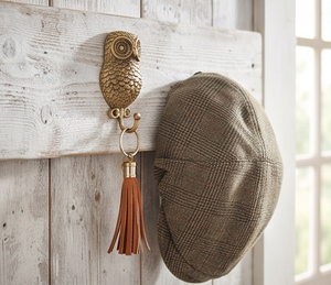 Antique Owl Design MetalWall <b>Hook</b> Gold Finishing Novelty Design Perfect For Cloth Display Door Hanger Stylish Home Accent - Product Image 3