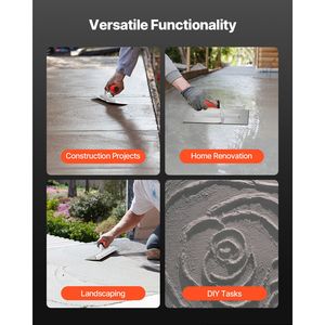 Truelle plate en acier inoxydable pour la finition des carreaux, la maçonnerie, la construction, 10,9 x 4,4, pour le béton, le ciment, le plâtre, le carrelage - Product Image 5