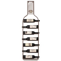 Porte-bouteilles à vin pliable en fer forgé sur roulettes, capacité 3L, support rustique en accordéon, durable, écologique, moderne