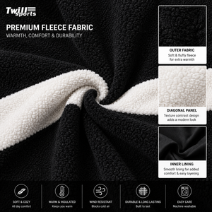 Veste unisexe personnalisée en polaire Sherpa, entièrement zippée, coupe-vent écologique, chaude, style Teddy, pour l'hiver, décontractée, streetwear, avec fermeture éclair frontale - Product Image 5