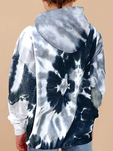 High Quality Cotton Fleece Tie Dye Acid Wash Vintage Pullover Hoodies For Kids <b>Sweatshirts</b> Winter Heavyweight Custom Kids Hooded - Product Image 3