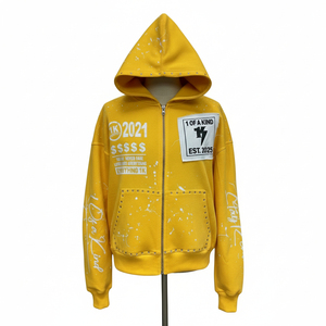 เสื้อฮู้ดดี้โอเวอร์ไซส์ผู้ชายคุณภาพสูง OEM PUFFIN SPORTS ลายพิมพ์สตรีทแวร์ โลโก้ด้านหน้า มีกระเป๋า ทรงปกติ เหมาะสำหรับใส่ในฤดูใบไม้ร่วง - Product Image 3