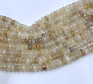 Perles rondes lisses en rutile doré naturel, prix de gros, pierres précieuses, taille 8 mm, longueur 13 pouces, pour la création de bijoux - Product Image 2