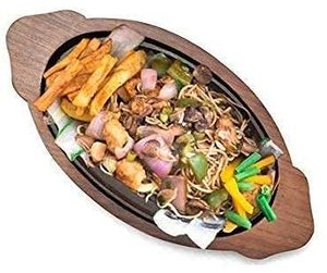 Plaque à brownie en fonte antiadhésive de qualité professionnelle avec base en bois, écologique, compatible lave-vaisselle, design classique - Product Image 3