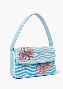 Handmade Beaded Shoulder Bag Women Classic Evening Party Square Ocean Crab Luxury Embroidery Stylish Half <b>Moon</b> High Quality - Product Image 2