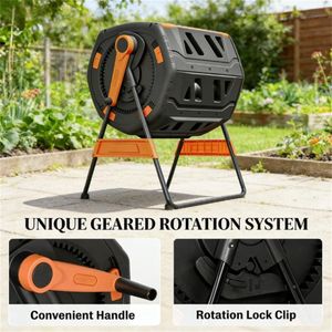 Bac à compostage extérieur orange, aérateurs de compost pour un compostage extérieur efficace - Product Image 3