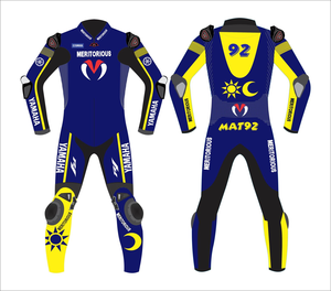 Unisex Cowhide/Kangaroo Custom Leather Motorcycle One Piece Racing Suit Jumpsuit/Traje with Hump CE <b>Level</b> 2 Protective Armored - Product Image 1