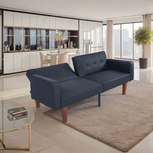 Divano da Soggiorno 2131-BLACK in PU Nero Opaco - Product Image 2