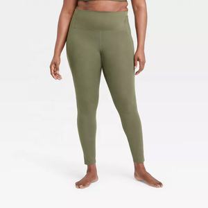 Pantalones de Yoga de tiro alto para mujer Leggings elásticos de ajuste relajado de color sólido para entrenamiento de Gimnasio Deportivo - Product Image 3
