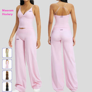 Nuevo Conjunto Deportivo de 2 Piezas para Mujer, Transpirable y Sin Costuras, para Yoga, Manga Larga, Cintura Alta, Pantalones Cortos Ajustados, Leggings - Product Image 2