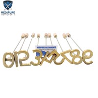 High Quality Numbers and Alphabet Branding Irons Reusable Aluminum Brass Livestock Identification Veterinary Instruments