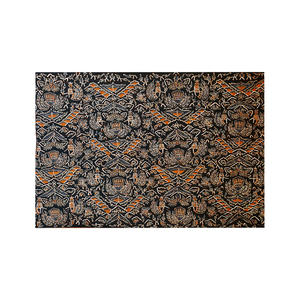 Handcrafted Indonesian Hand Drawn Batik Tulis Cotton Fabric Traditional Semen Sinom Motif Dark Sogan Black Premium Textile - Product Image 1