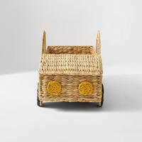 Panier en jacinthe d'eau tressé en forme de voiture, panier de rangement fait main, vente en gros, écologique, fabriqué au Vietnam