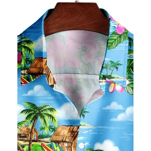 Camisa hawaiana de manga corta para hombre, ropa con estampado Floral, de verano, venta al por mayor, nuevo estilo - Product Image 3